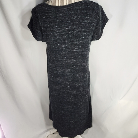 Pure Jill Grey/Black Cap Sleeve Dress w/ Pockets & Slits Size XSmall - Picture 4 of 7